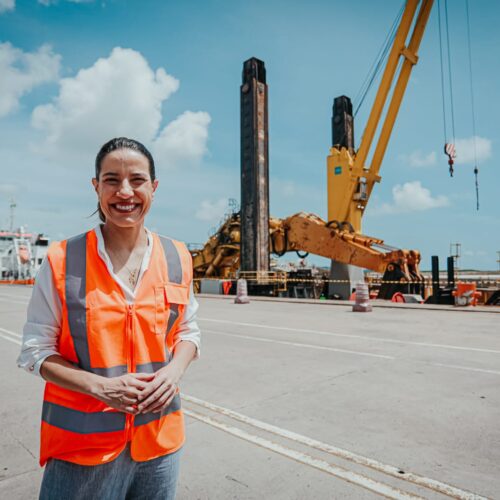 Raquel Lyra e Silvio Costa Filho entregam dragagem do canal interno do Porto de Suape