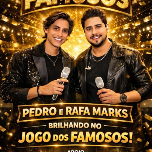Pedro e Rafa Marks ganham destaque nacional e marcam presença no Jogo dos Famosos